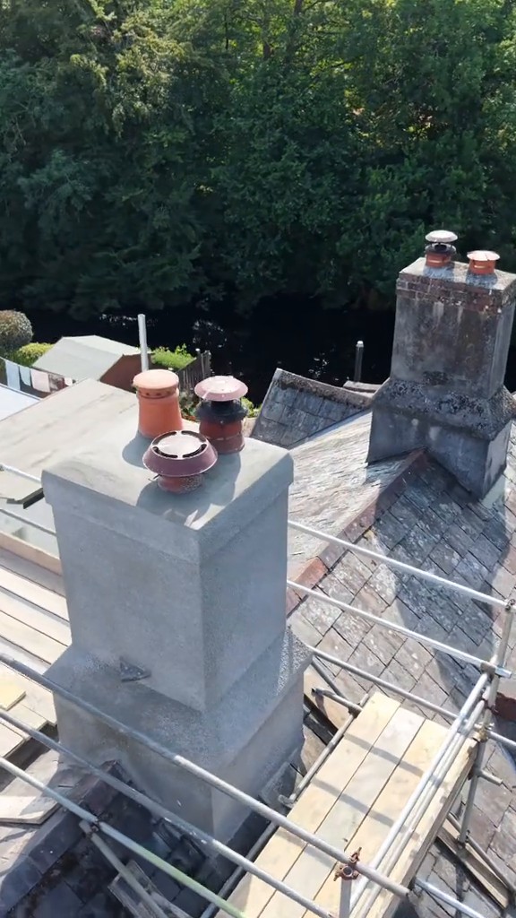 Completed AKM chimney rendering project